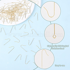 100Pcs 316 Surgical Stainless Steel Earring Hooks&nbsp;STAS-BBC0009-59A