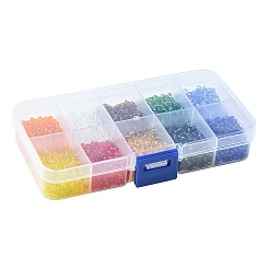 100G 10 Colors 8/0 Glass Seed Beads&nbsp;SEED-YW0002-40