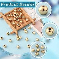 60Pcs Rack Plating Brass Beads&nbsp;KK-PA0001-03E-G