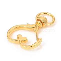 Heart Shape Zinc Alloy Swivel Lobster Clasps&nbsp;IFIN-WH0053-01G