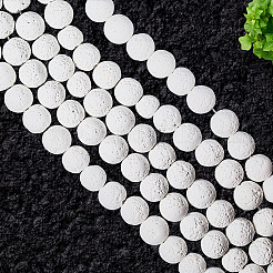 5 Strands Natural Lava Rock Round Beads Strands&nbsp;G-LT0001-02A-01