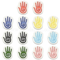 14Pcs 7 Colors Handmade Porcelain Beads&nbsp;PORC-YW0001-78