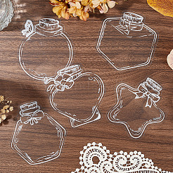 20Pcs 5 Styles PET Self-Adhesive Stickers&nbsp;STIC-WH20002-02A