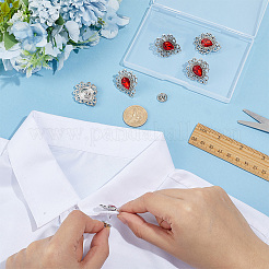 8Pcs Teardrop Zinc Alloy & Glass Lapel Pin Backs for Clothes&nbsp;JEWB-PH0001-90C