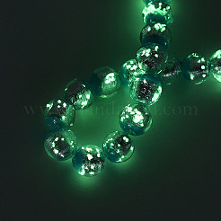 Luminous Handmade Lampwork Silver Foil Beads Strand&nbsp;FOIL-N029-03C