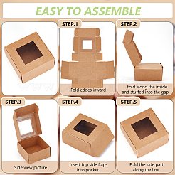 Paper Candy Storage Box&nbsp;CON-WH0084-95A