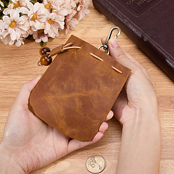Leather Mini Pouch Keychain&nbsp;AJEW-WH20007-13C