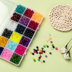 18 Colors Transparent Glass Beads&nbsp;FGLA-X0001-04A-6mm