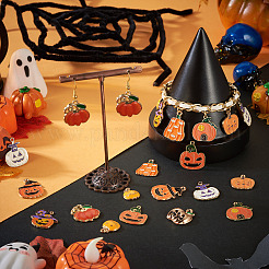 20Pcs 10 Styles Halloween Theme Alloy Enamel Pendants&nbsp;ENAM-TA0003-43
