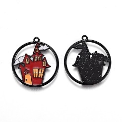 Halloween Theme Alloy Enamel Pendants&nbsp;X-ENAM-J649-12B-01