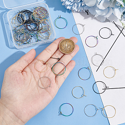 80Pcs 4 Styles 316 Surgical Stainless Steel Wine Glass Charms Rings&nbsp;STAS-UN0053-44