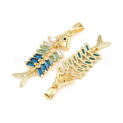 Brass Colorful Cubic Zirconia Pendants&nbsp;KK-E800-05B-G