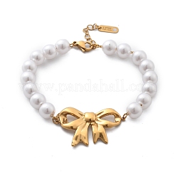 Ion Plating(IP) 304 Stainless Steel Link Bracelets for Women&nbsp;BJEW-P345-09G
