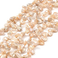 Natural Baroque Keshi Pearl Beads Strands&nbsp;PEAR-B004-07B-01A