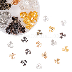210Pcs 6 Colors 3-Petal Iron Bead Caps&nbsp;IFIN-CJ0001-66