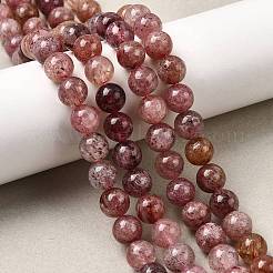 Natural Strawberry Quartz Beads Strands&nbsp;G-J373-16-8mm