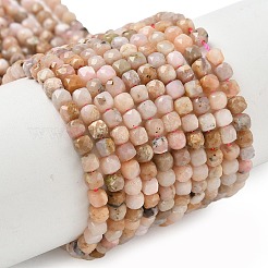 Natural Pink Opal Beads Strands&nbsp;G-Z104-C01-4mm