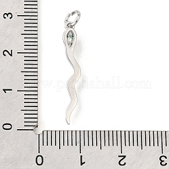 Brass Micro Pave Cubic Zirconia Pendants&nbsp;KK-V007-007P-01