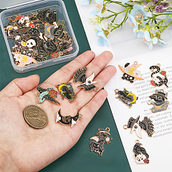 32Pcs 16 Style Alloy Enamel Pendants&nbsp;ENAM-CA0001-49