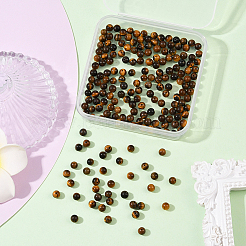 200Pcs Round Natural Tiger Eye Beads&nbsp;G-SP0001-21A