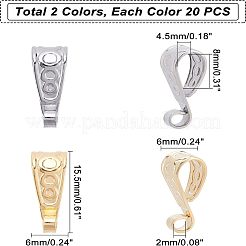 40Pcs 2 Colors 304 Stainless Steel Tube Bails&nbsp;STAS-UN0026-70