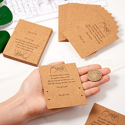 100Pcs Friendship Theme Kraft Paper Jewelry Display Cards&nbsp;CDIS-TA0001-23