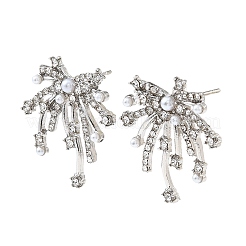 Firework Shape Alloy Crystal Rhinestone Stud Earrings for Women&nbsp;AL-CBABDC0-01P