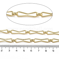 Rack Plating Brass Hour-glass Shaped Link Chains&nbsp;CHC-G023-01G