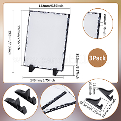 Sublimation Blank Slate Rock Stone Photo Frame&nbsp;DIY-WH0504-686B