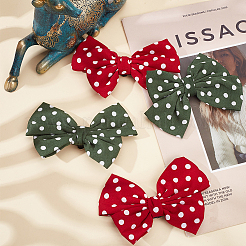 4Pcs 2 Colors Retro Polka Dot Pattern Polyester Bowknot Shoe Decorations&nbsp;FIND-GF0005-02