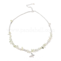 Natural Xiuyan Jade Necklaces&nbsp;NJEW-L119-01S