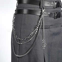 Alloy Star Charms 3 Layer Chain Belts for Pants&nbsp;FS-WG5CAFD-01