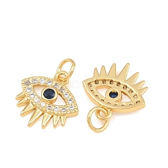 Brass Micro Pave Cubic Zirconia Pendants&nbsp;CU-CBAB719-05G-A
