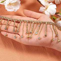 1 Yard Brass Rhinestone Cup Chains&nbsp;FIND-SZ0002-20