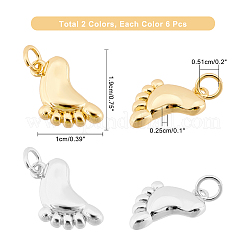 12Pcs 2 Colors Brass Pendants&nbsp;KK-FH0003-37