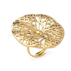 Adjustable 304 Stainless Steel Cuff Rings&nbsp;RJEW-Z121-01G-01