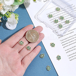 12Pcs Brass Micro Pave Cubic Zirconia Charms&nbsp;KK-BBC0027-44