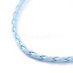 Trendy Braided Imitation Leather Necklace Making&nbsp;NJEW-S105-010