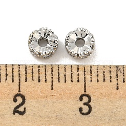 Brass Micro Pave Clear Cubic Zirconia Beads&nbsp;KK-G490-16P