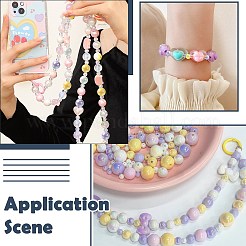 250G UV Plating Rainbow Iridescent Opaque Acrylic Beads&nbsp;PACR-CJ0001-39