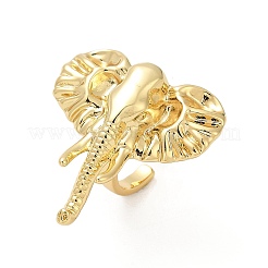 Brass Adjustable Open Cuff Rings for Women&nbsp;RJEW-R032-02G