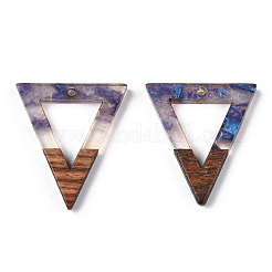 Transparent Resin & Walnut Wood Pendants&nbsp;LS-RESI-ZX017-42