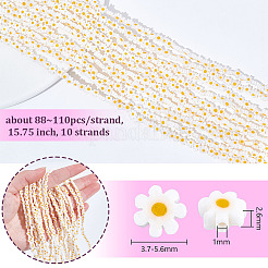 10 Strands Handmade Millefiori Glass Bead Strands&nbsp;LAMP-NB0002-10