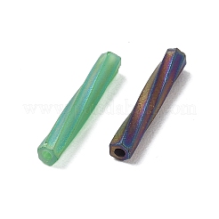 83Pcs 5G Opaque Frosted Glass Twisted Bugle Beads&nbsp;GLAA-V001-01