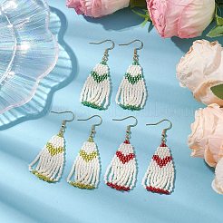304 Stainless Steel with Glass Dangle Stud Earring&nbsp;EJEW-MZ00179