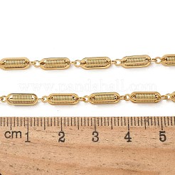 304 Stainless Steel Spiral Link Chain Necklaces&nbsp;NJEW-S442-10G