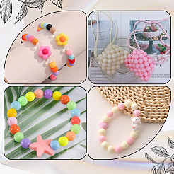 120Pcs 8 Colors Opaque Acrylic Beads&nbsp;MACR-PA0001-10
