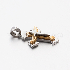 New Gift Unisex 201 Stainless Steel Cross Pendants&nbsp;STAS-F010-12
