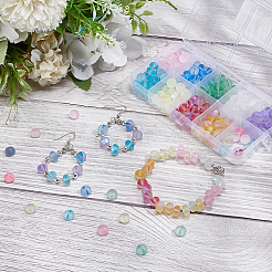 200Pcs 10 Colors Frosted Transparent Glass Beads&nbsp;FGLA-AR0001-03