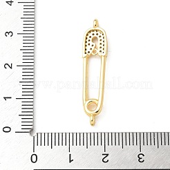 Brass Micro Pave Cubic Zirconia Connector Charms&nbsp;KK-U053-09G